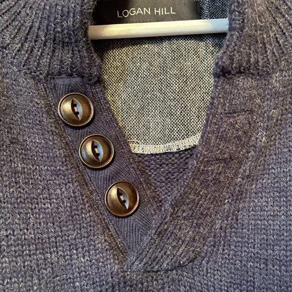 Logan Hill Wool Pullover V-Neck Sz M - Picture 3 of 6